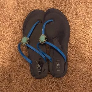 Ann Taylor Loft blue sandals